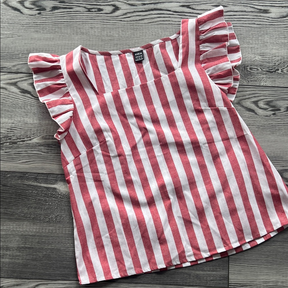Striped Pink and White Kids Top